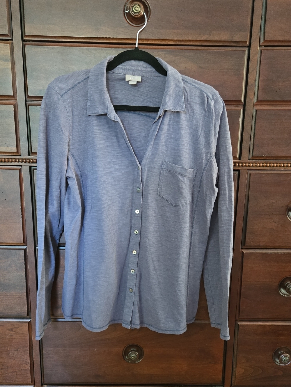 J.Jill Soft Button Down Top Size Medium Soft Purple